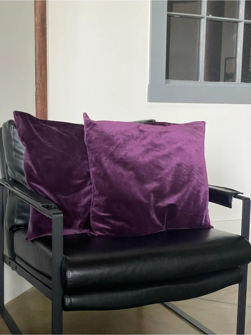 Plush Velvet Decorative Pillow - Purple